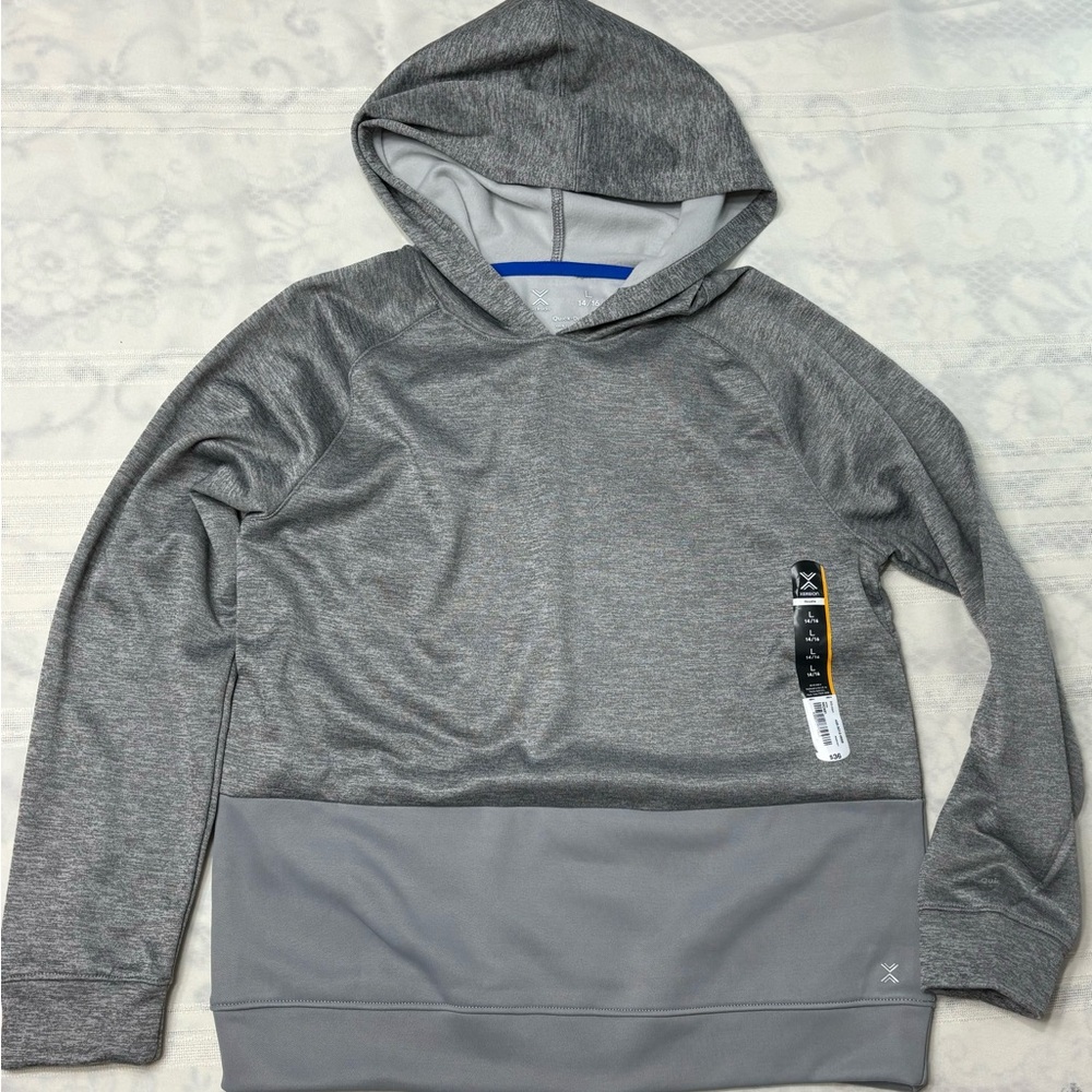 New with tag gray Xersion hoodie quick dry‎